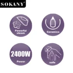 ⁦مكوة بخار بقاعدة منفصلة سعة 350 مللى قوة 2400 وات سوكانى AJ-2085⁩ - الصورة ⁦5⁩