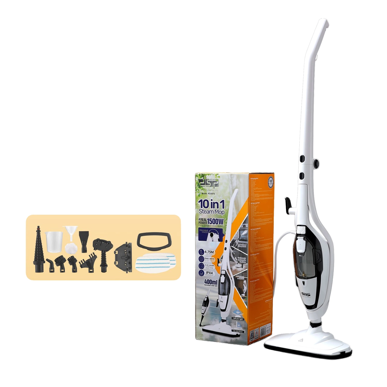 Untitled-4 ممسحاة بخاري 10*1 سعة 400 مللى DSP KD2076 - الصورة 1