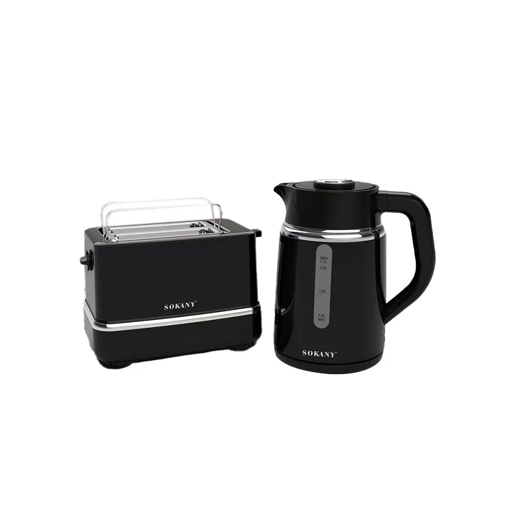 f8f015fb-26d6-4b10-adaa-1d8394c27325 طقم سوكانى غلاية 1.7 لتر + توستر قوة 2200+2000 وات SK-09094 - الصورة 1