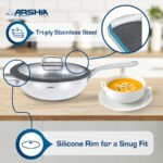 ⁦طقم حلل استيل 9 قطعة استانليس استيل 18/10 حلة (20-24-28) AR-3543⁩ - الصورة ⁦2⁩