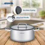 ⁦طقم حلل استيل 9 قطعة استانليس استيل 18/10 حلة (20-24-28) AR-3543⁩ - الصورة ⁦3⁩