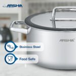 ⁦طقم حلل استيل 9 قطعة استانليس استيل 18/10 حلة (20-24-28) AR-3543⁩ - الصورة ⁦6⁩