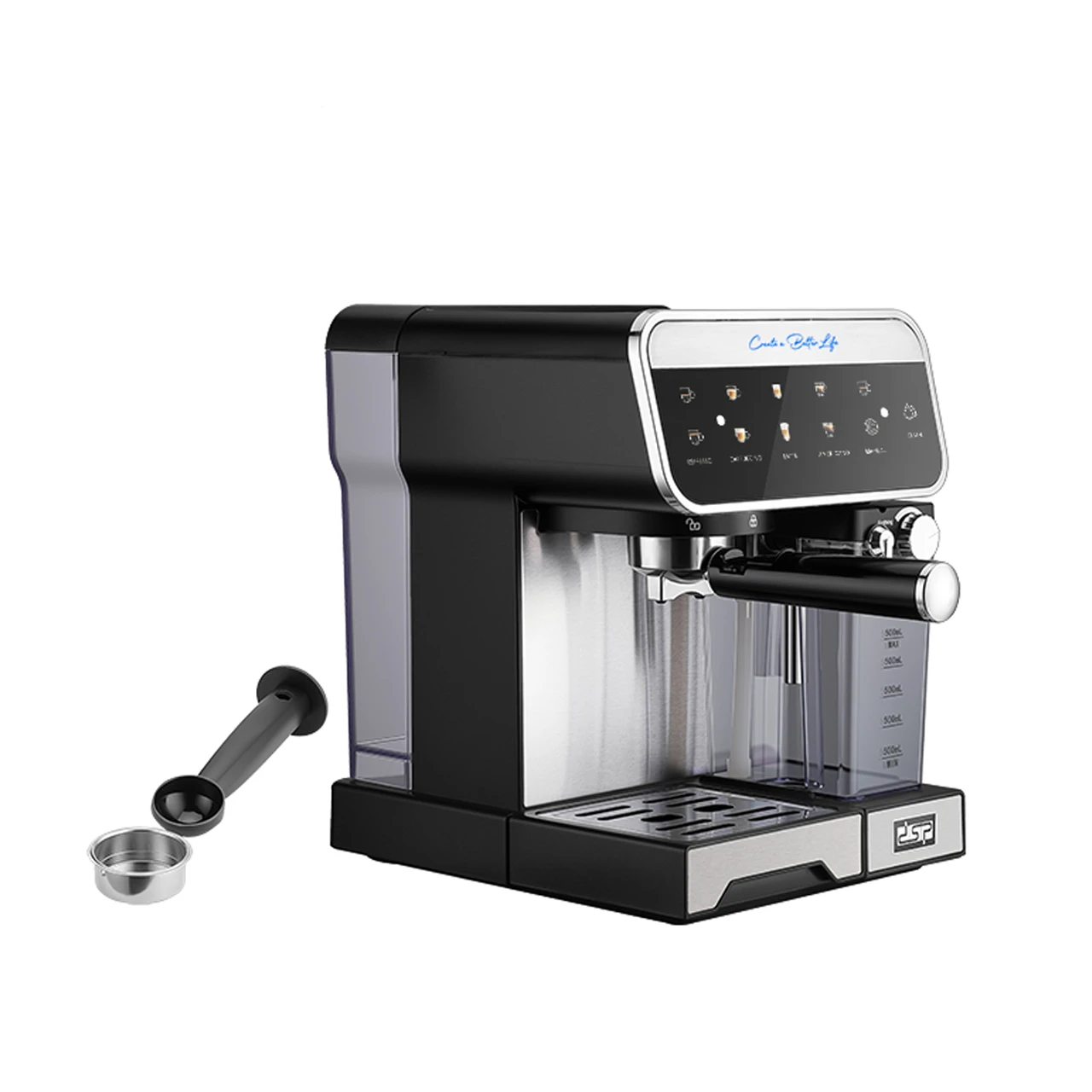 Untitled-1 ماكينة صنع المشروبات الساخنة مزودة بخزان حليب قوة 1350 وات KA3157 - الصورة 1